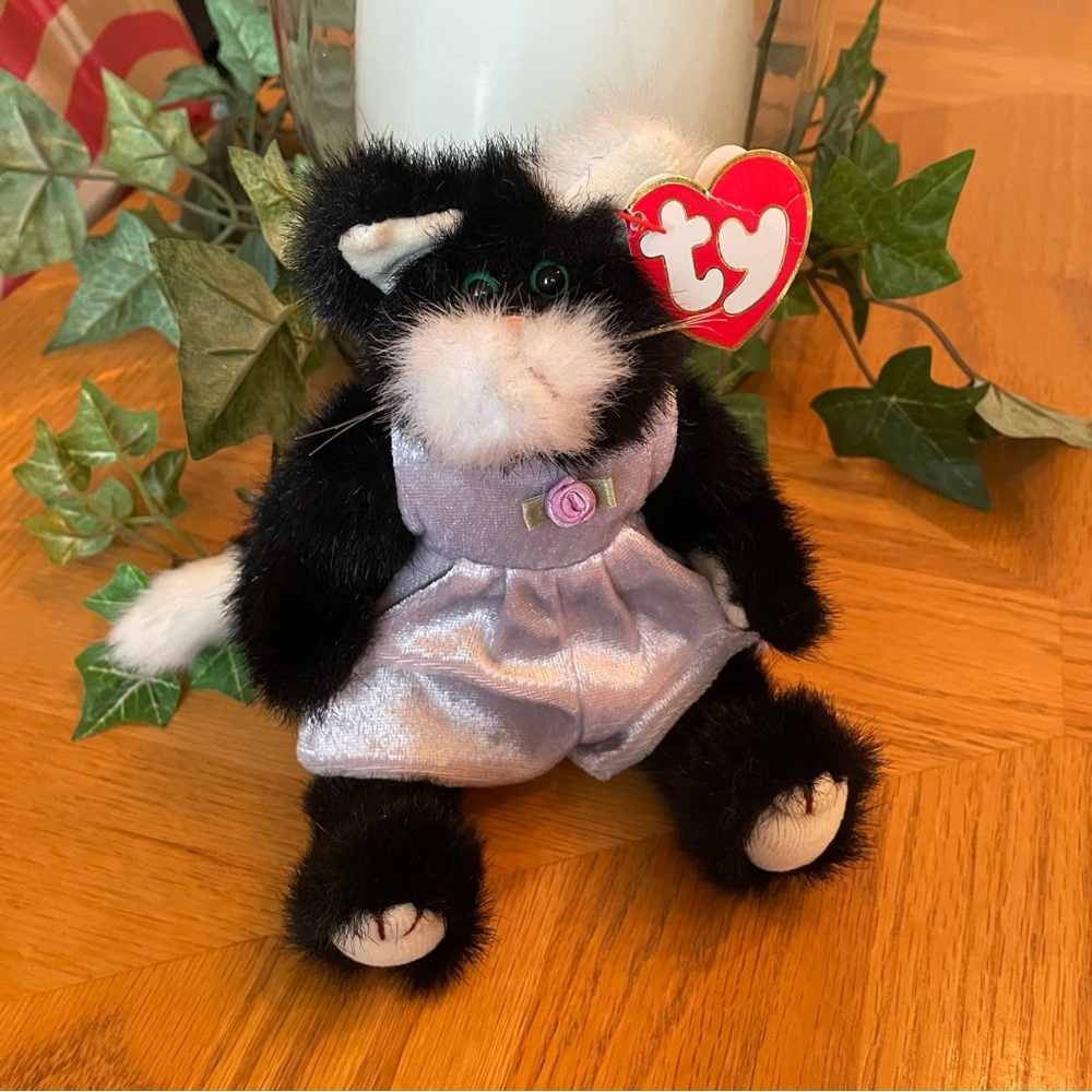 Vintage Ty Attic Treasures Collection Purrcy The Cat Beanie Baby